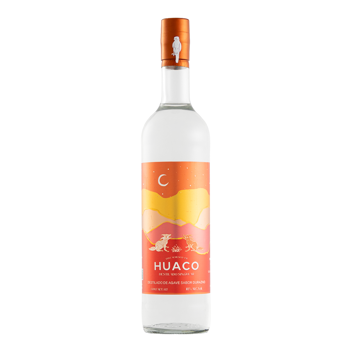 Destilado De Agave Huaco Durazno 1000 Ml
