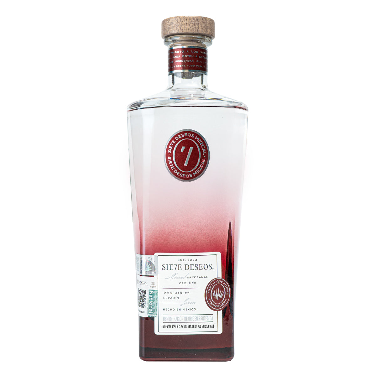 Mezcal Artesanal 7 Deseos Espadín Joven 750 Ml