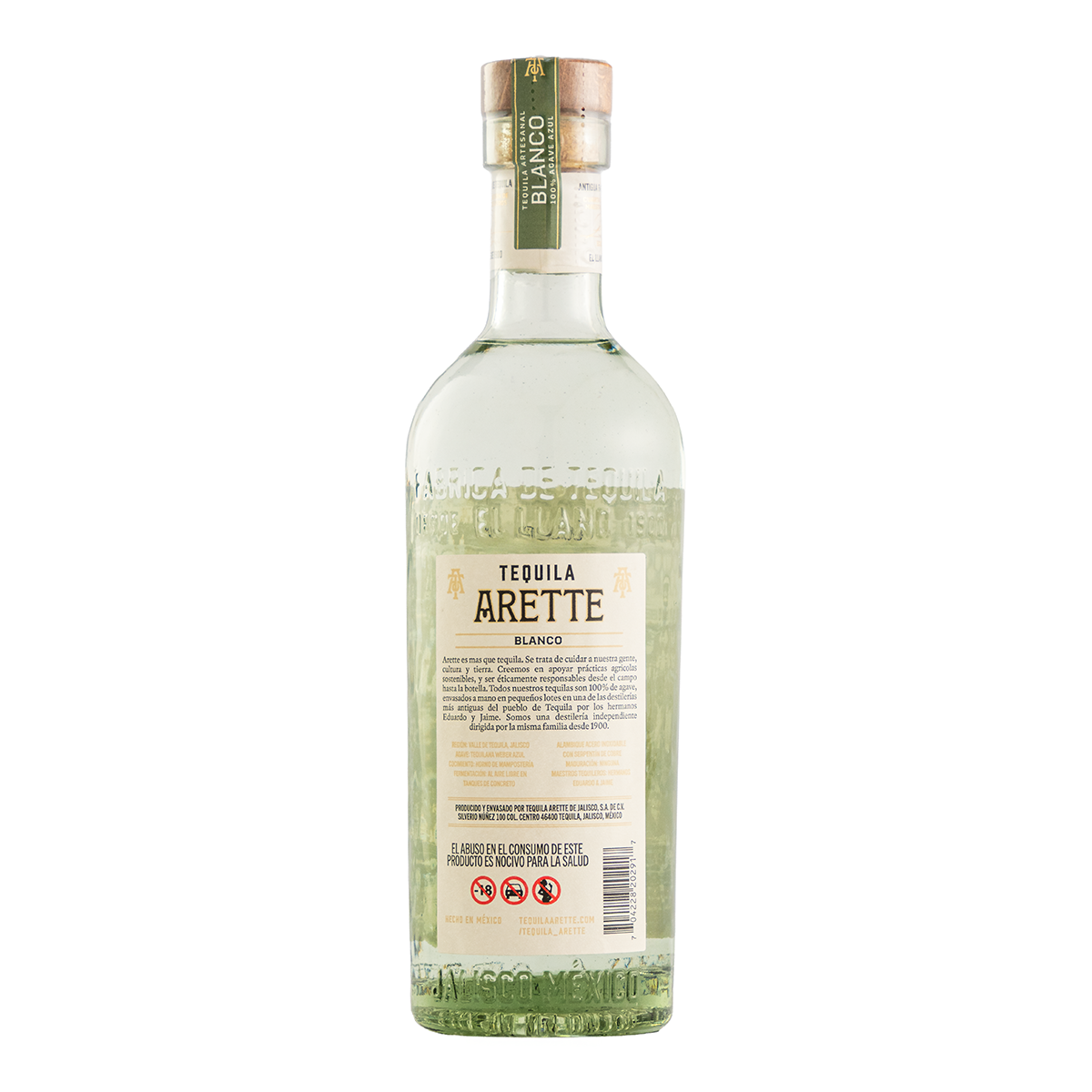 Tequila Arette Artesanal Blanco 700 Ml