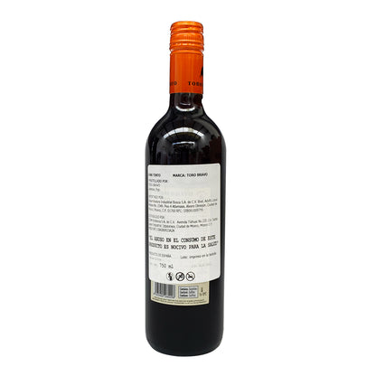 Vino Tinto Toro Bravo Tempranillo Merlot 750 ml