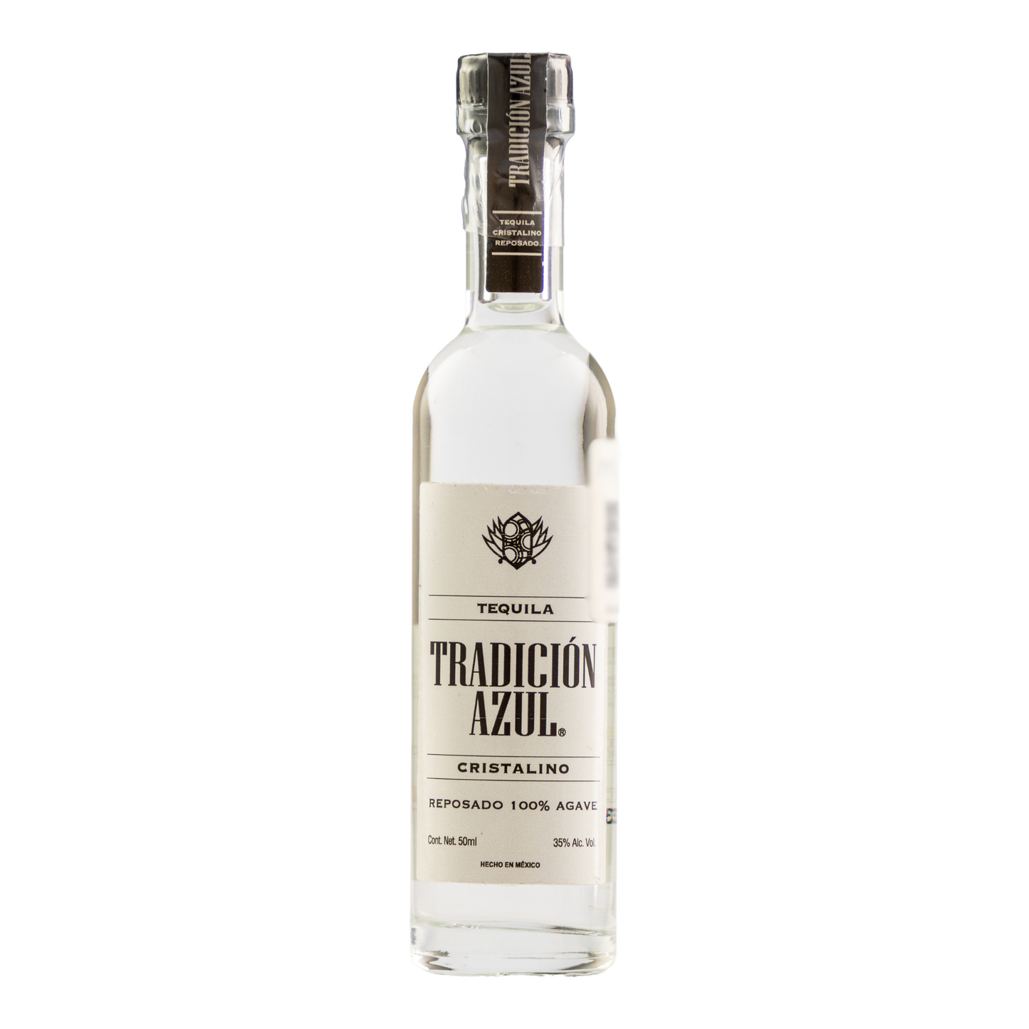 Tequila Tradición Azul Reposado Cristalino 50 Ml
