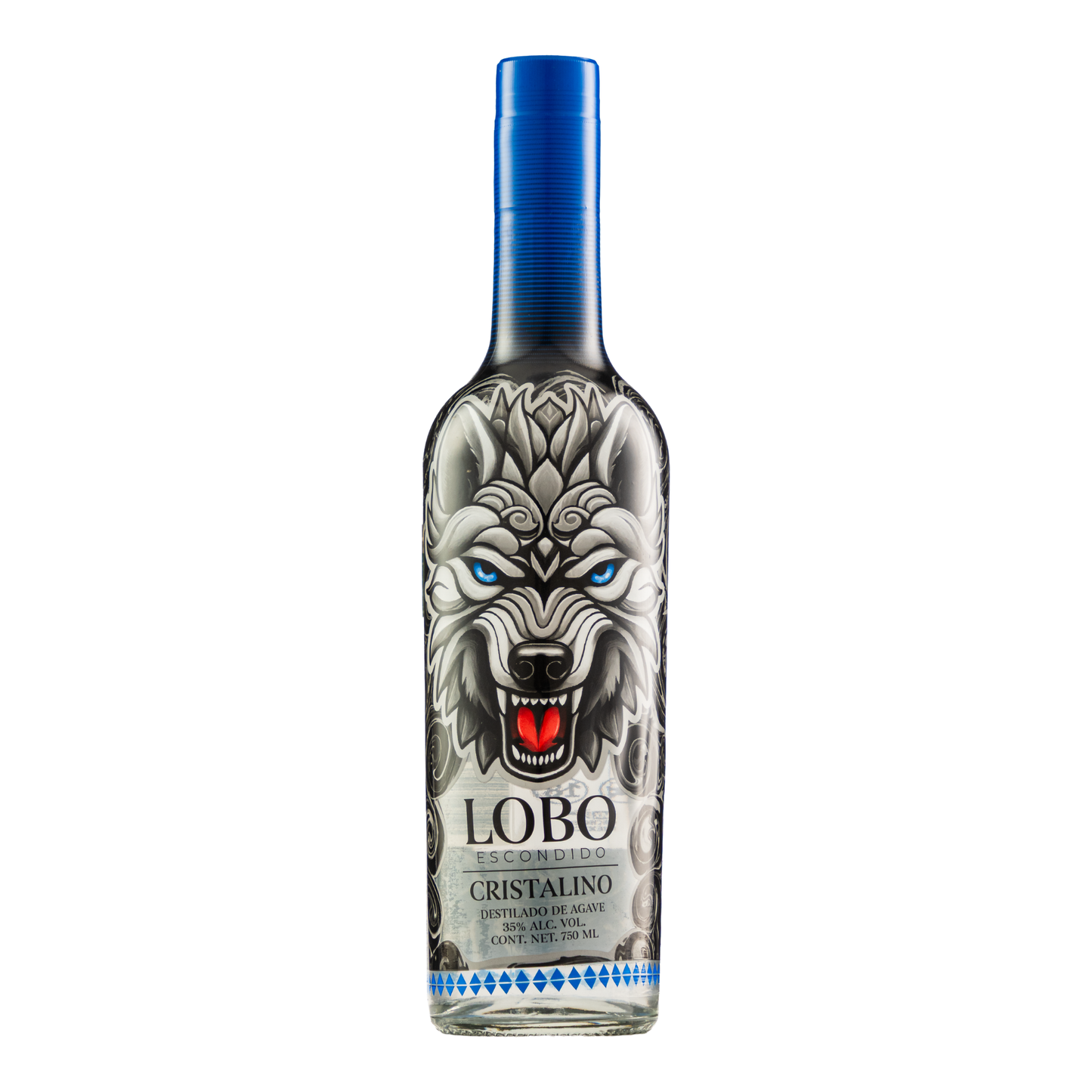 Destilado De Agave Lobo Escondido Cristalino 750 Ml