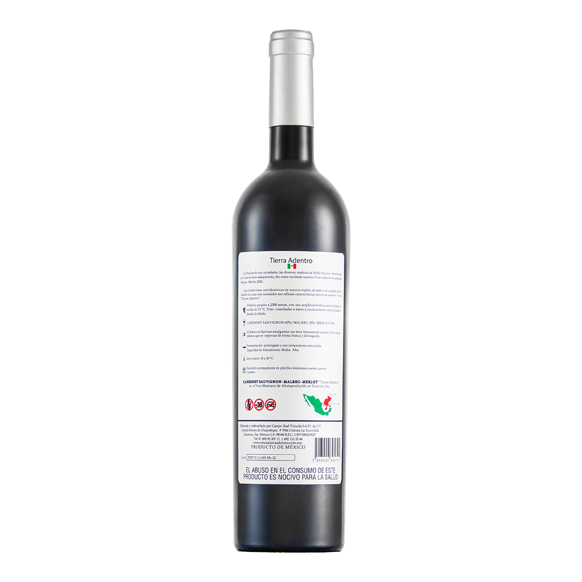 Vino Tinto Tierra Adentro Cabernet Malbec Merlot 750 Ml