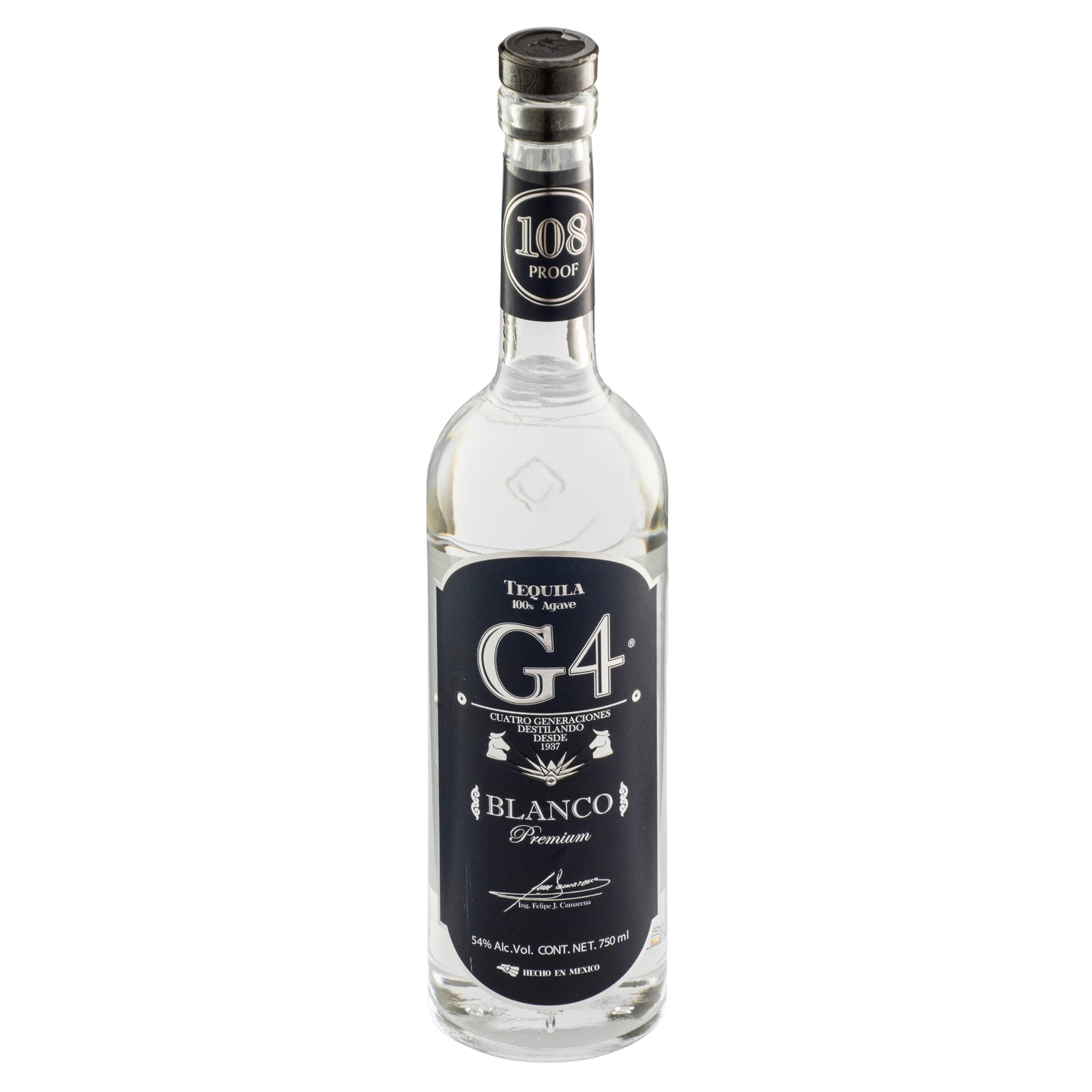 Tequila G4 Blanco Premium 54% Alc. 750 Ml