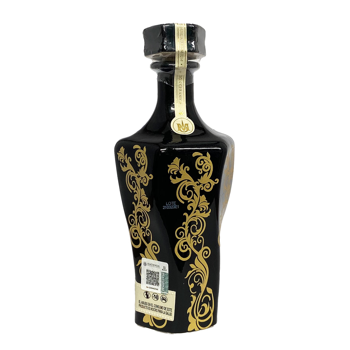 Tequila Artesanal Mundo De Oro Extra Añejo Cerámica Negro