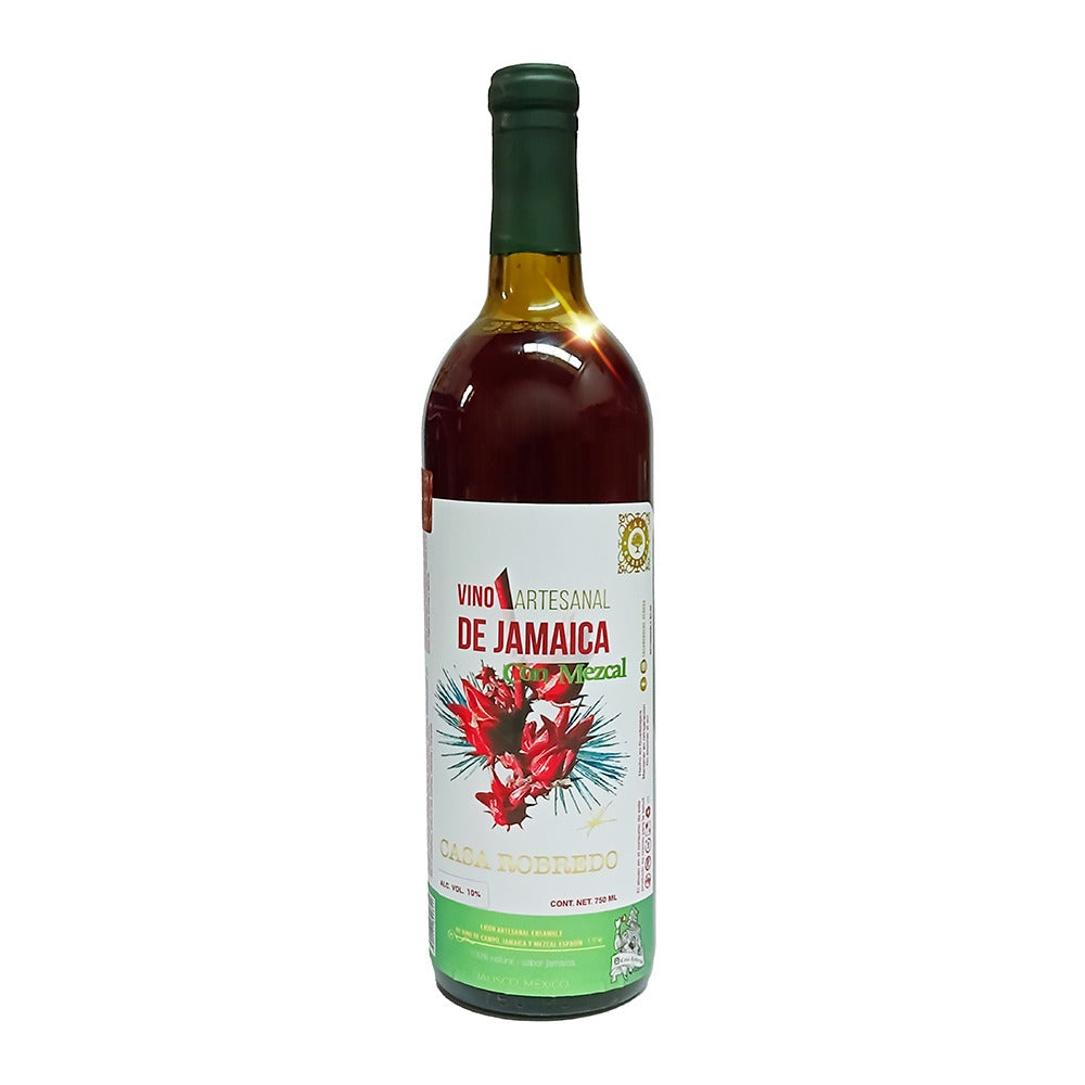 Vino Artesanal De Jamaica Con Mezcal Casa Robredo 750 Ml