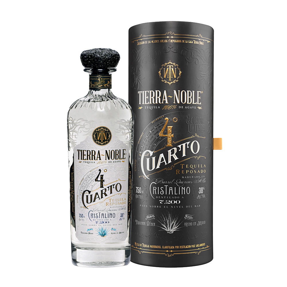 Tequila Tierra Noble 4to. Cuarto Reposado Cristalino 750 ML