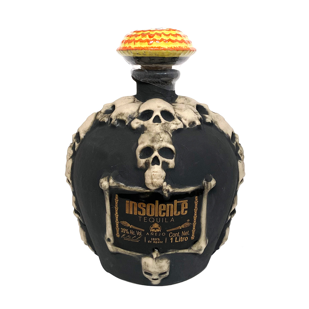 Tequila Insolente Añejo Cerámica Cráneos 1L