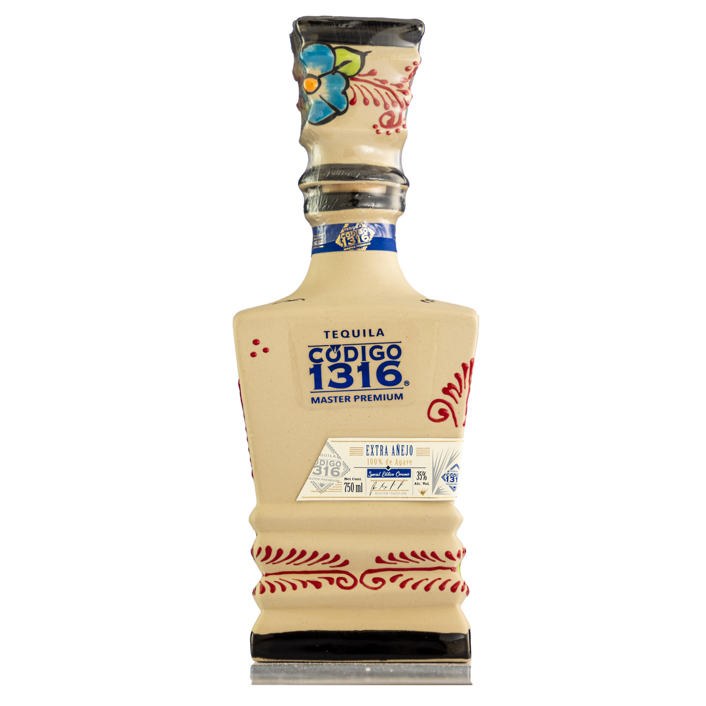 Tequila Código 1316 Extra Añejo Cerámica Don Quijote 750 Ml