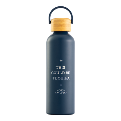 Tequila Ocho Plata 750 Ml con Termo de Aluminio