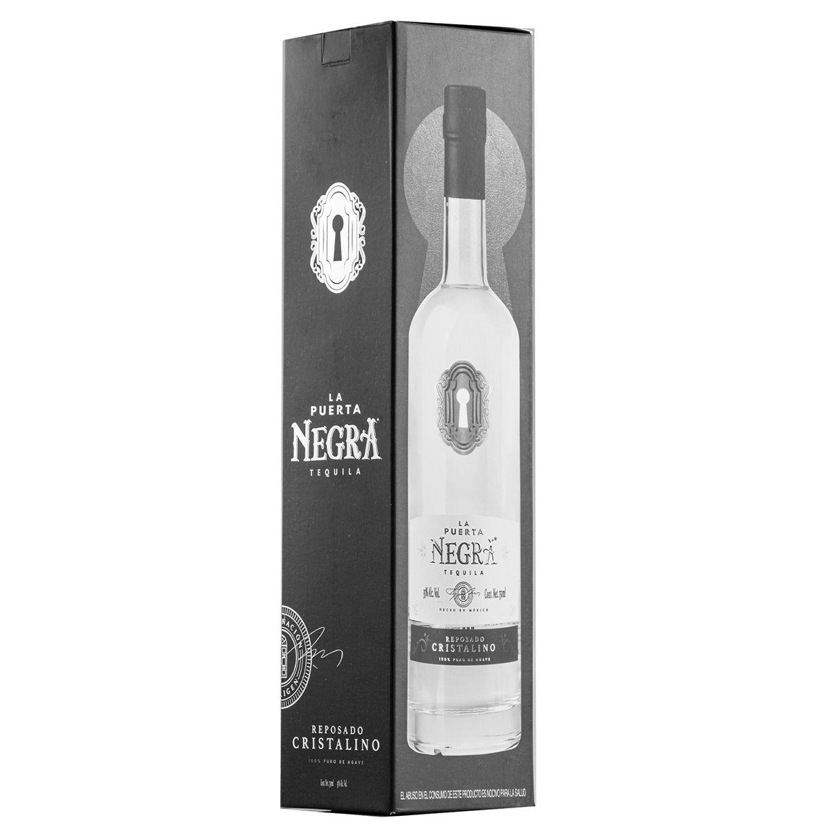 Tequila La Puerta Negra Reposado Cristalino 750 Ml