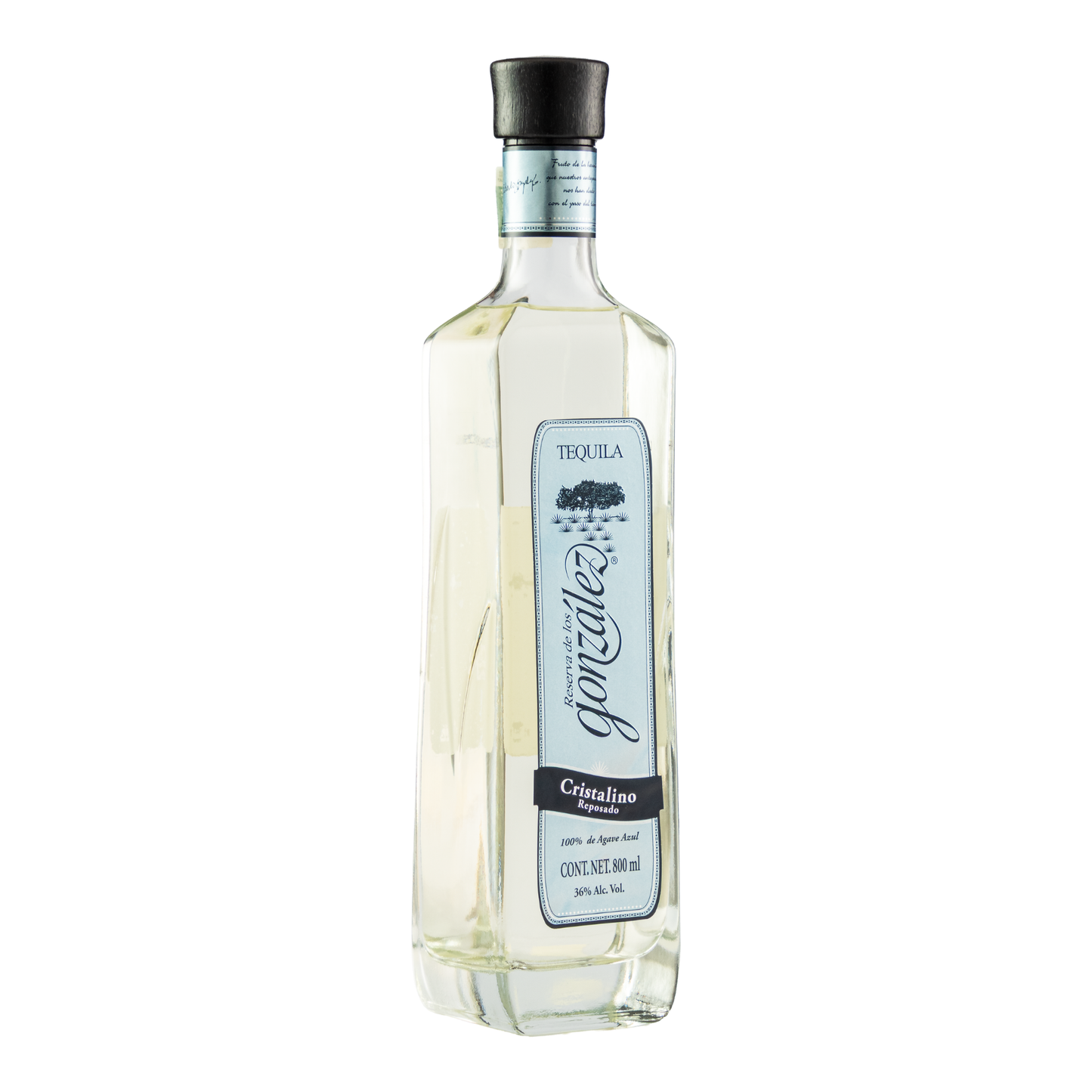 Tequila Reserva De Los González Reposado Cristalino 800 Ml