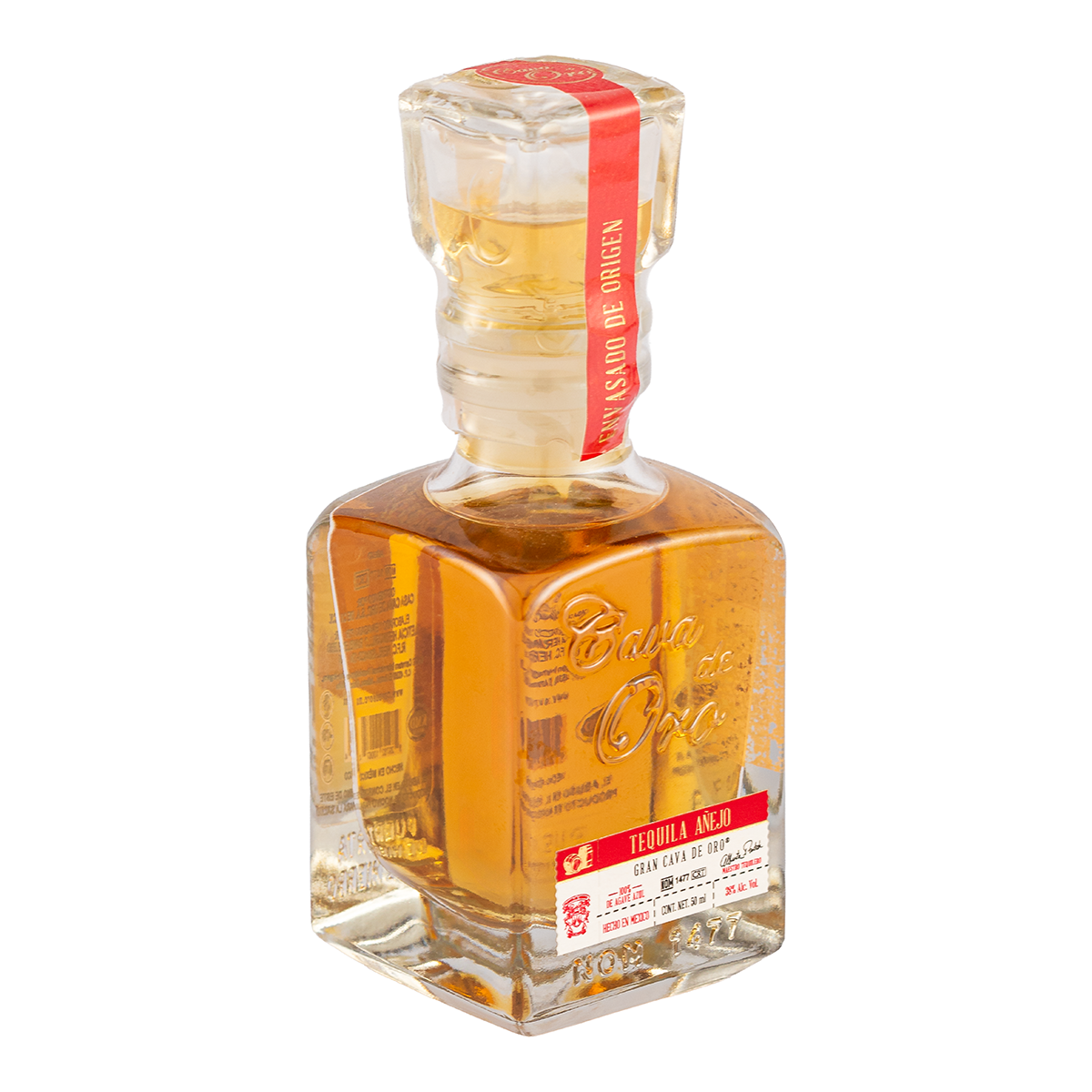 Tequila Gran Cava de Oro Añejo Mini 50 Ml