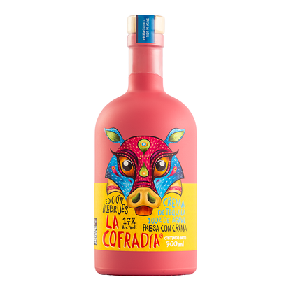 Crema de Tequila La Cofradía Alebrijes Fresas y Crema 700 Ml