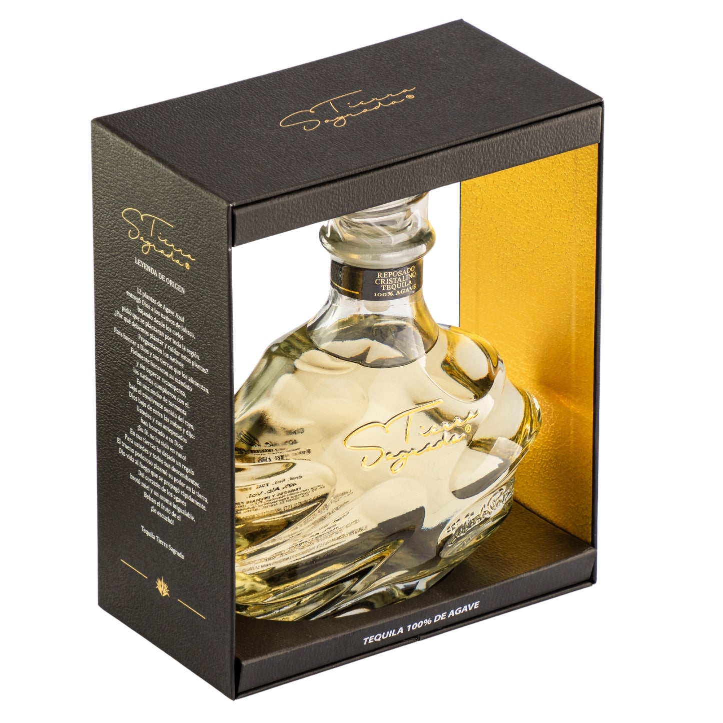 Tequila Tierra Sagrada Reposado Cristalino 100% Agave 750 Ml