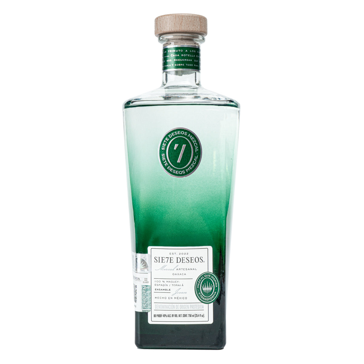 Mezcal Artesanal 7 Deseos Ensamble Joven 750 Ml