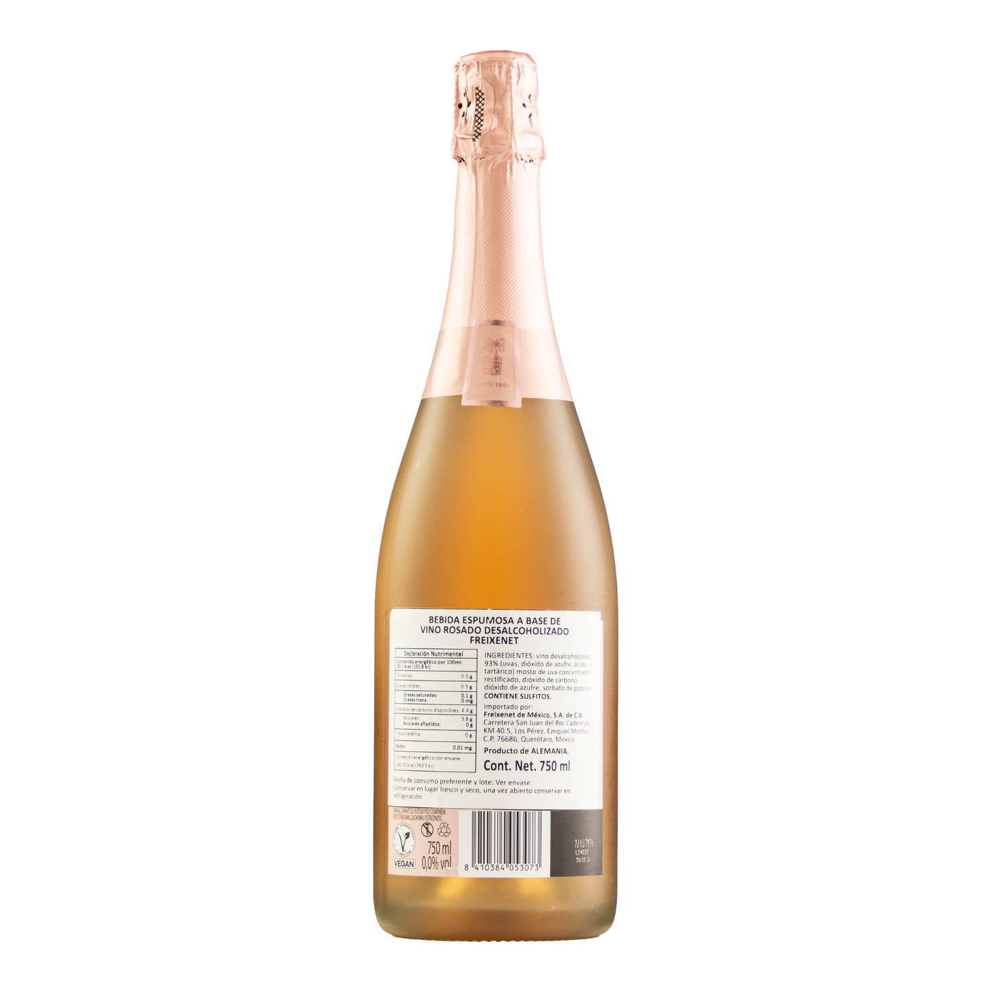 Vino Espumoso Freixenet Rosado Alcohol Free 750 Ml