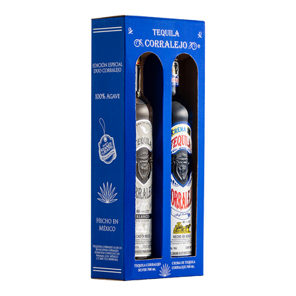 Duo Pack Tequila Corralejo Blanco y Crema de Tequila 700 Ml