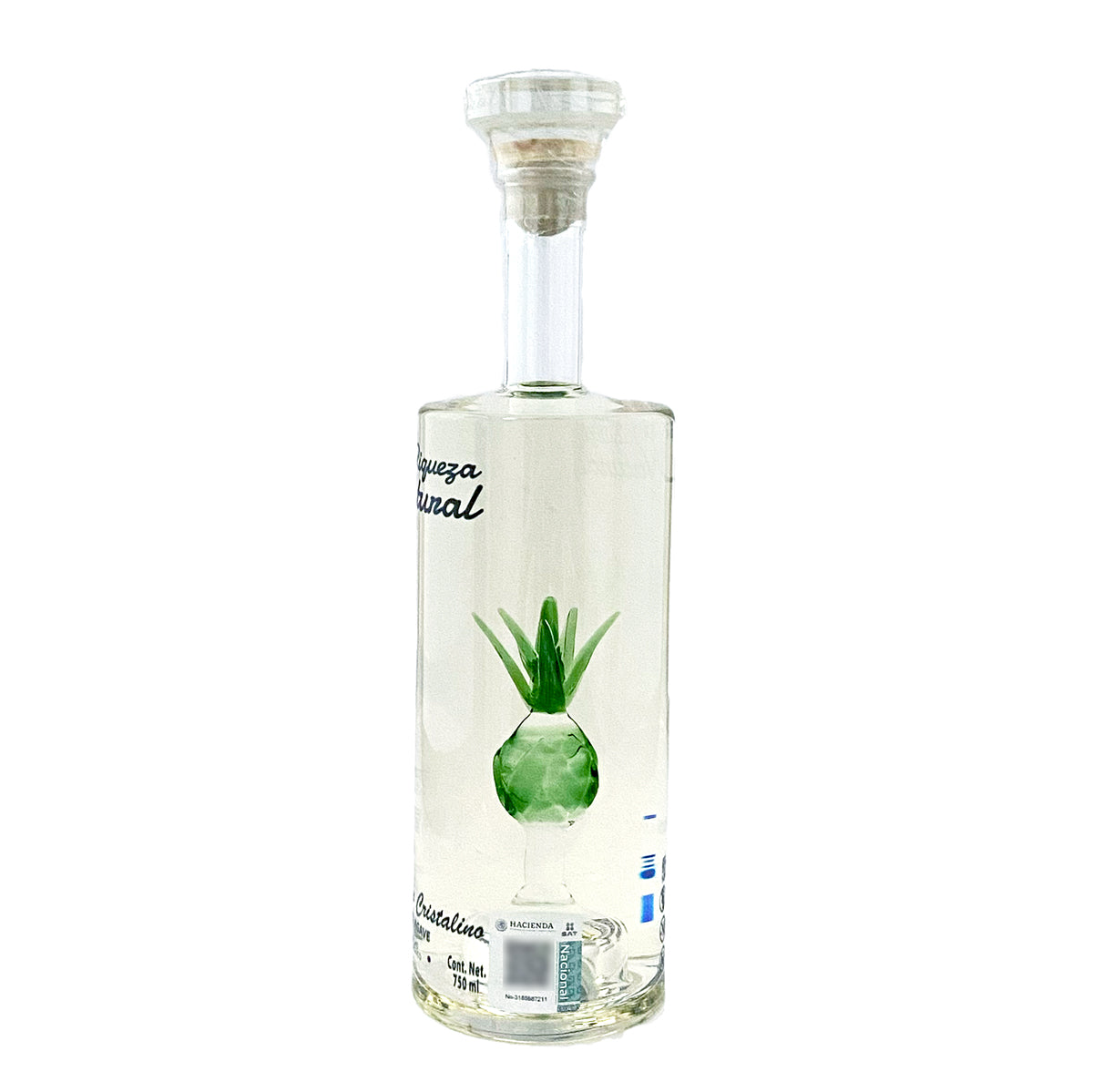 Tequila Riqueza Natural Reposado Cristalino Piña 750 ml