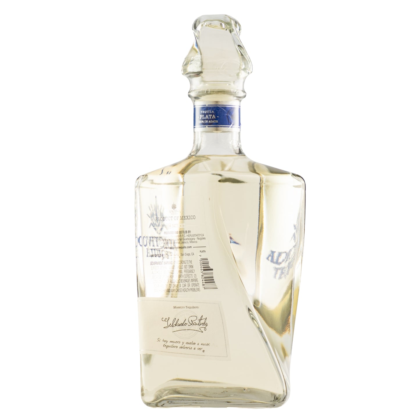 Tequila Adictivo Plata 100% Agave 1750 Ml