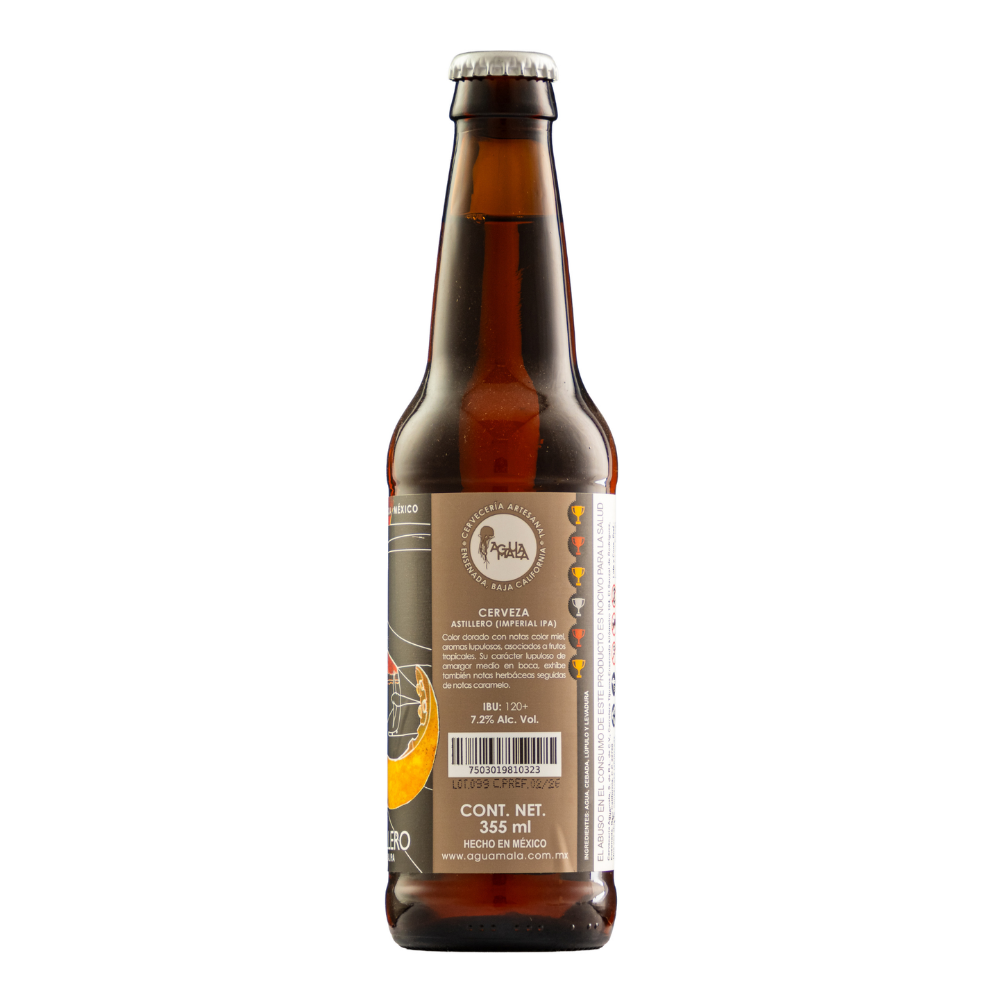 Cerveza Artesanal Agua Mala Astillero Imperial Ipa 355 Ml