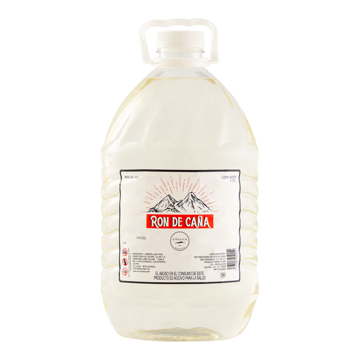 Ron de Caña Clássico No. 2 Blanco Garrafa 5000 Ml