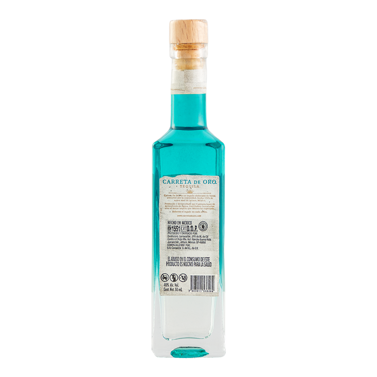 Tequila Carreta De Oro Blanco Mini 50 Ml
