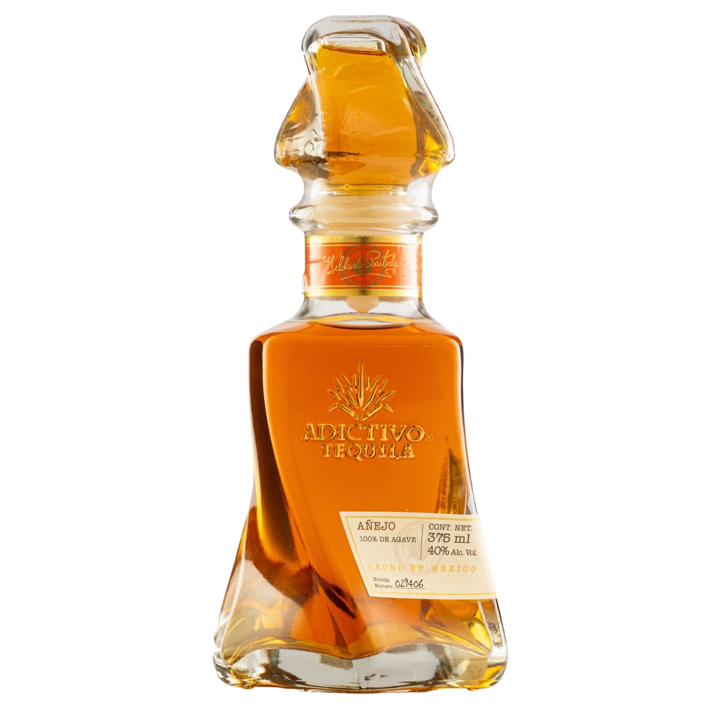 Tequila Adictivo Añejo 100% Agave 375 Ml