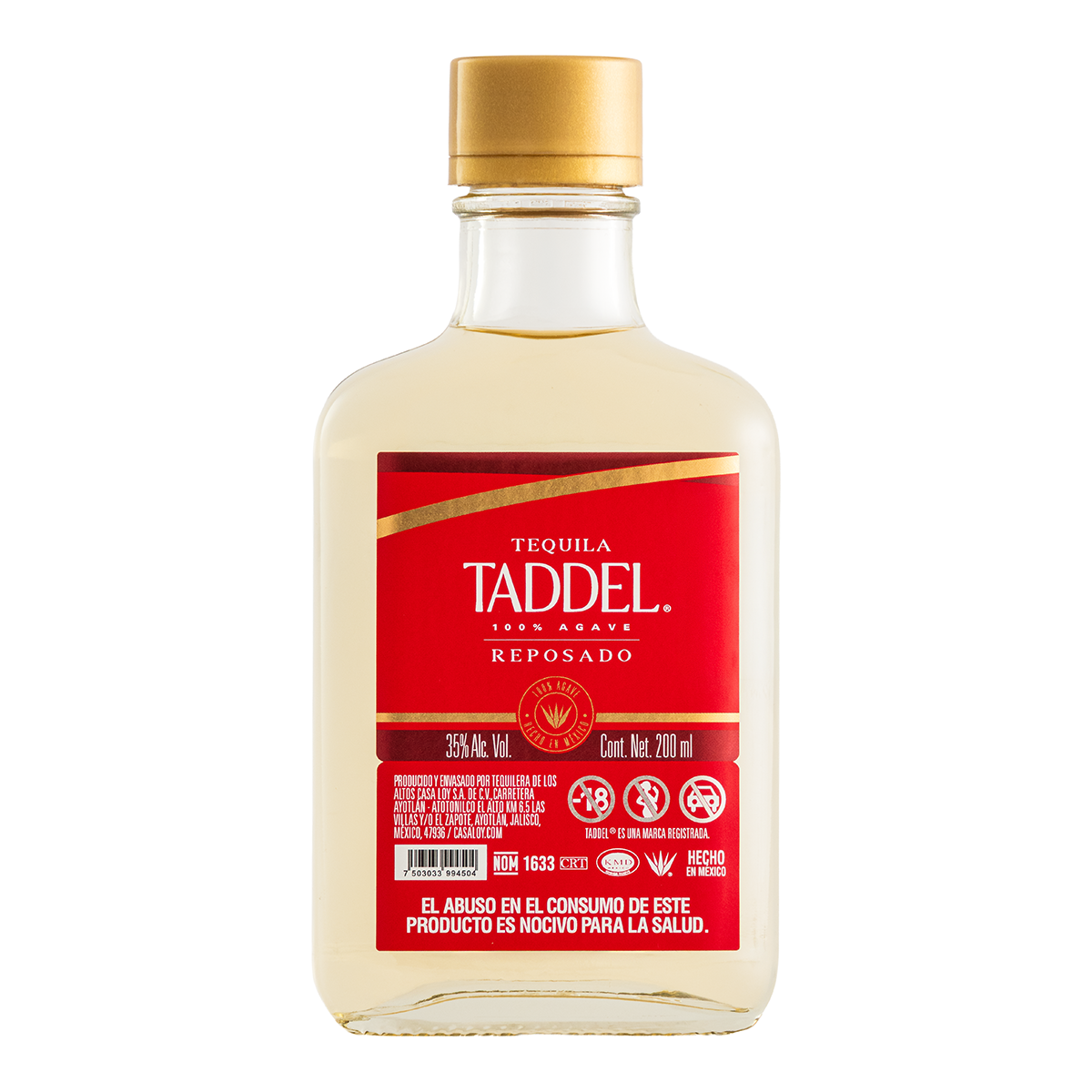 Tequila Taddel Reposado 200 Ml
