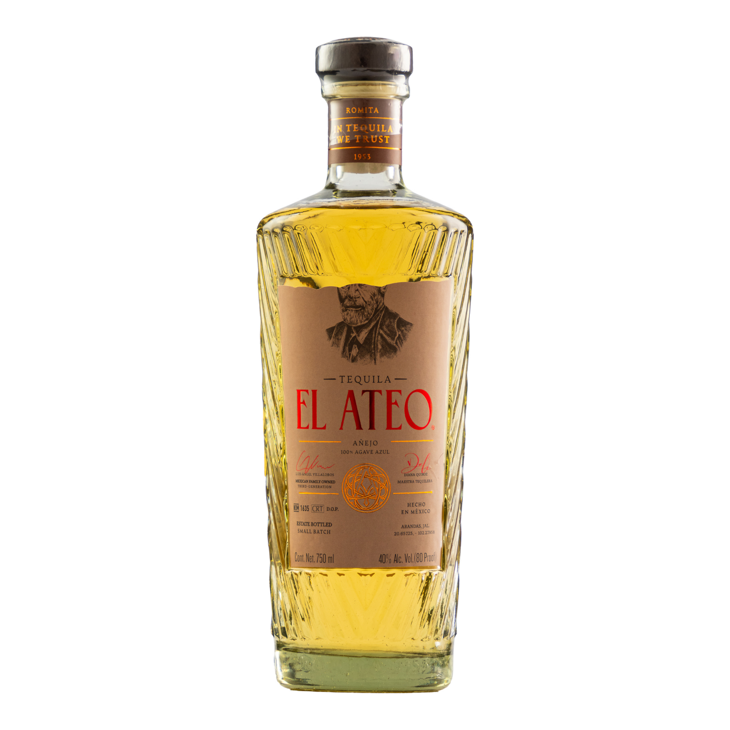 Tequila El Ateo Añejo Ultra Premium 750 Ml