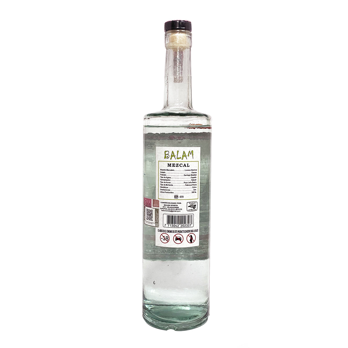 Mezcal Artesanal Balam Gusano Joven 750 ml