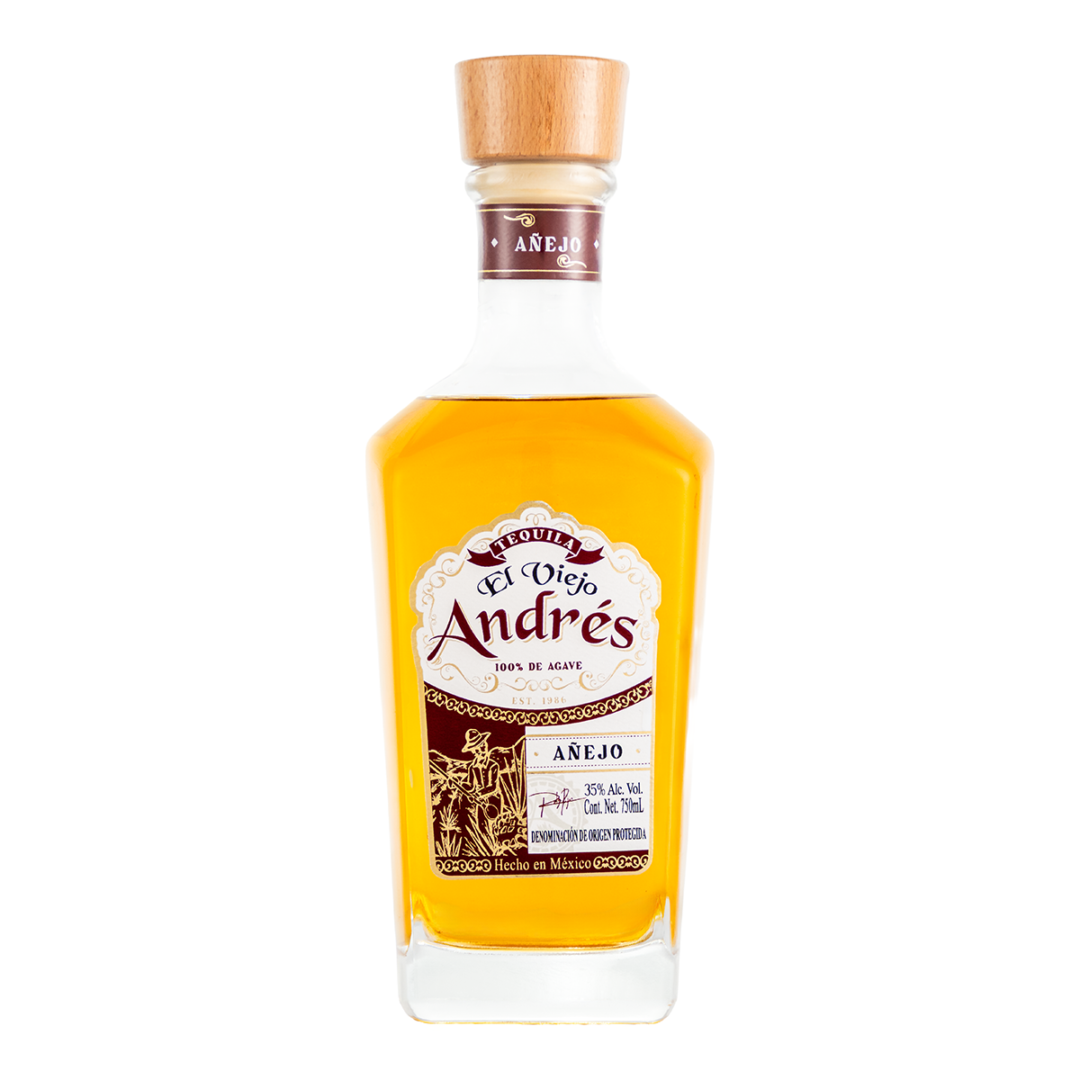 Tequila El Viejo Andrés Añejo 750 Ml
