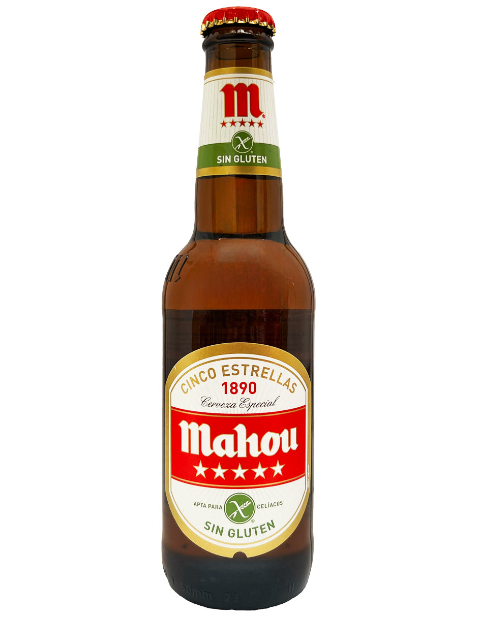 Cerveza Mahou 5 Estrellas Sin Gluten 330ml
