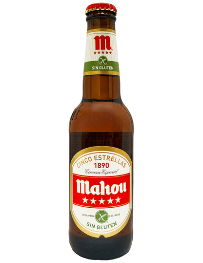 Cerveza Mahou 5 Estrellas Sin Gluten 330ml