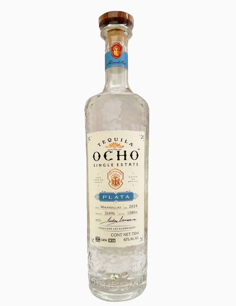 Tequila Ocho Single Estate Plata 750 Ml Nva Presentación