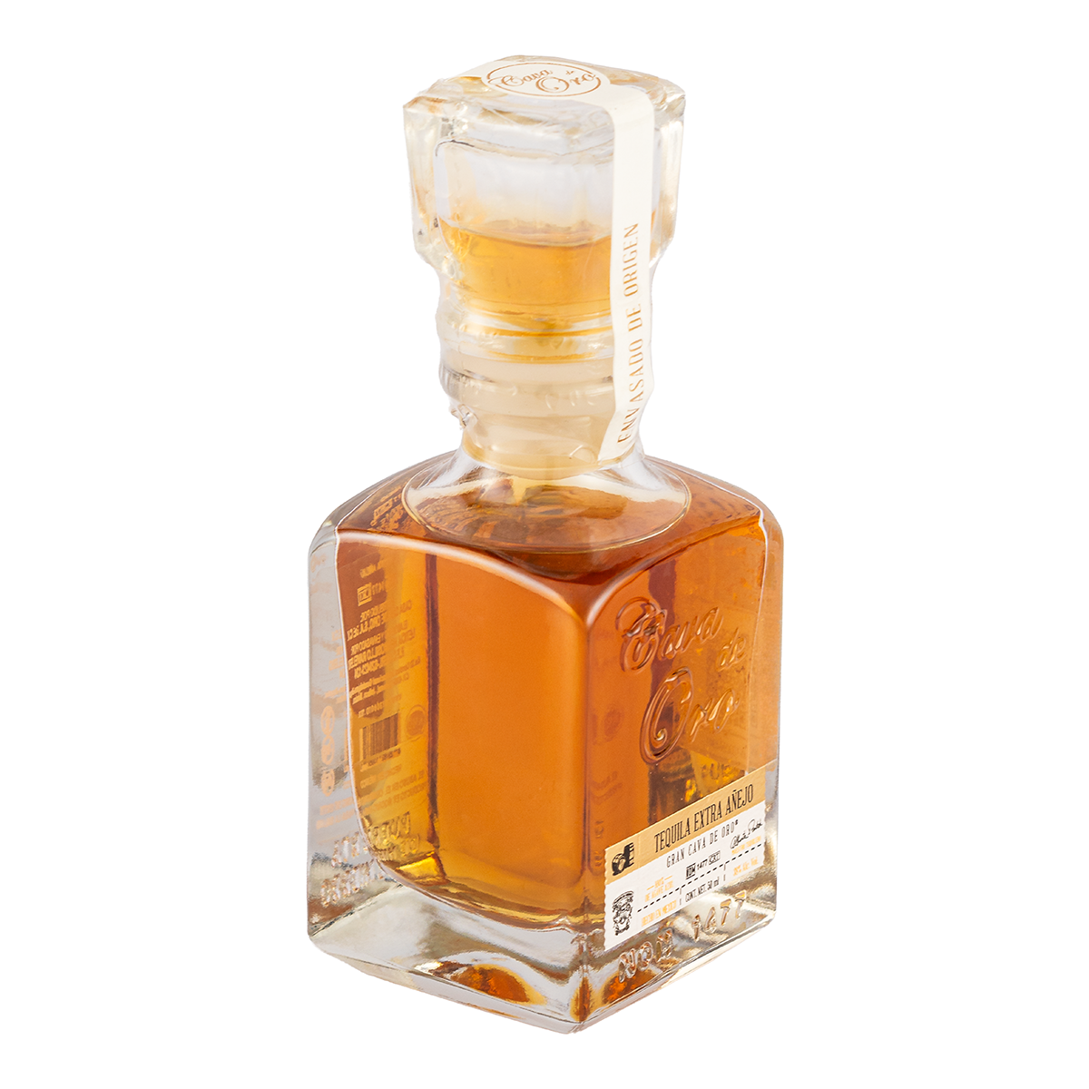 Tequila Gran Cava de Oro Extra Añejo Mini 50 Ml