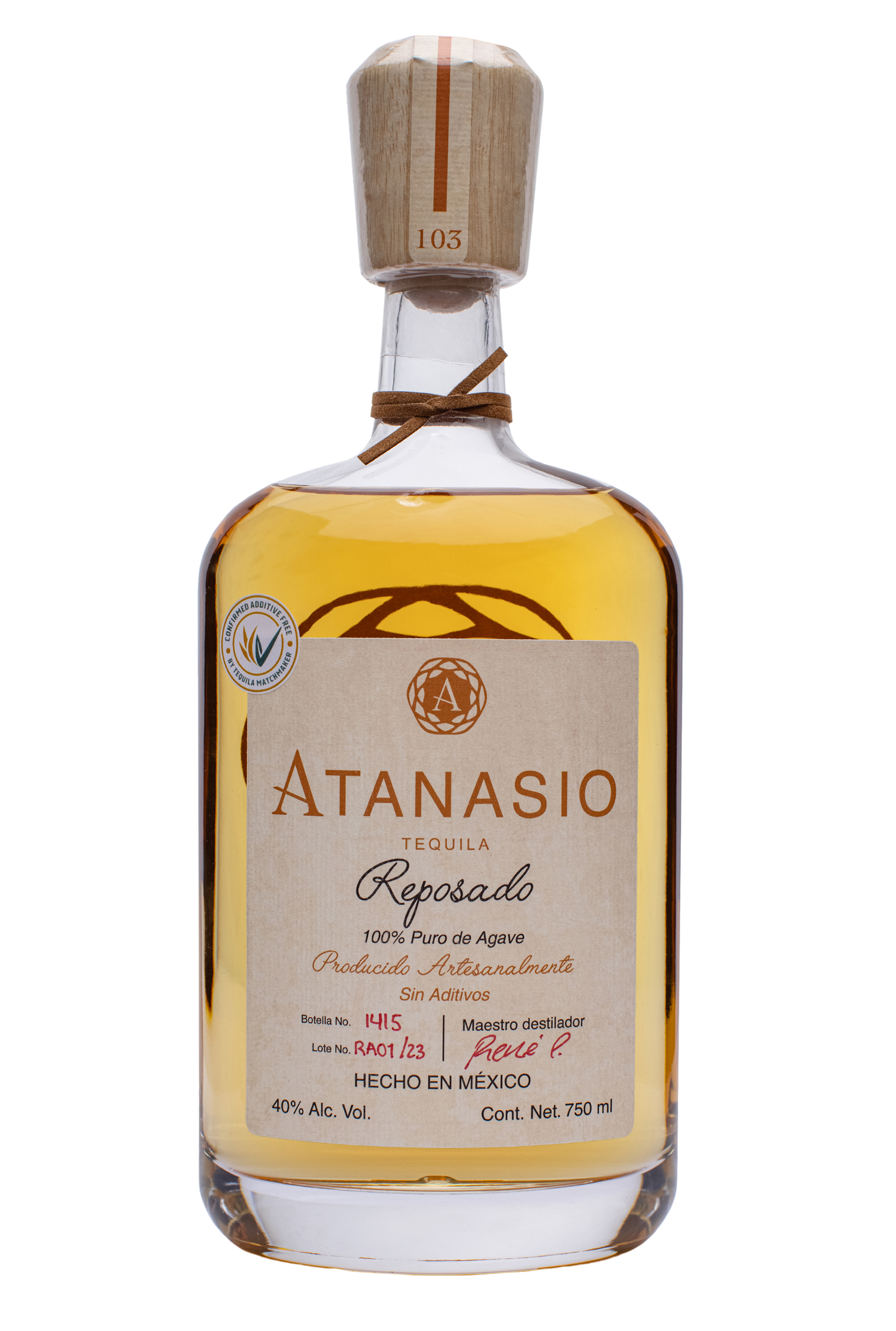Tequila Artesanal Atanasio Reposado 750 Ml