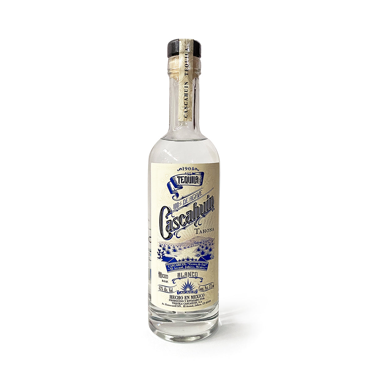 Tequila  Artesanal Cascahuin Blanco Tahona 375 ml