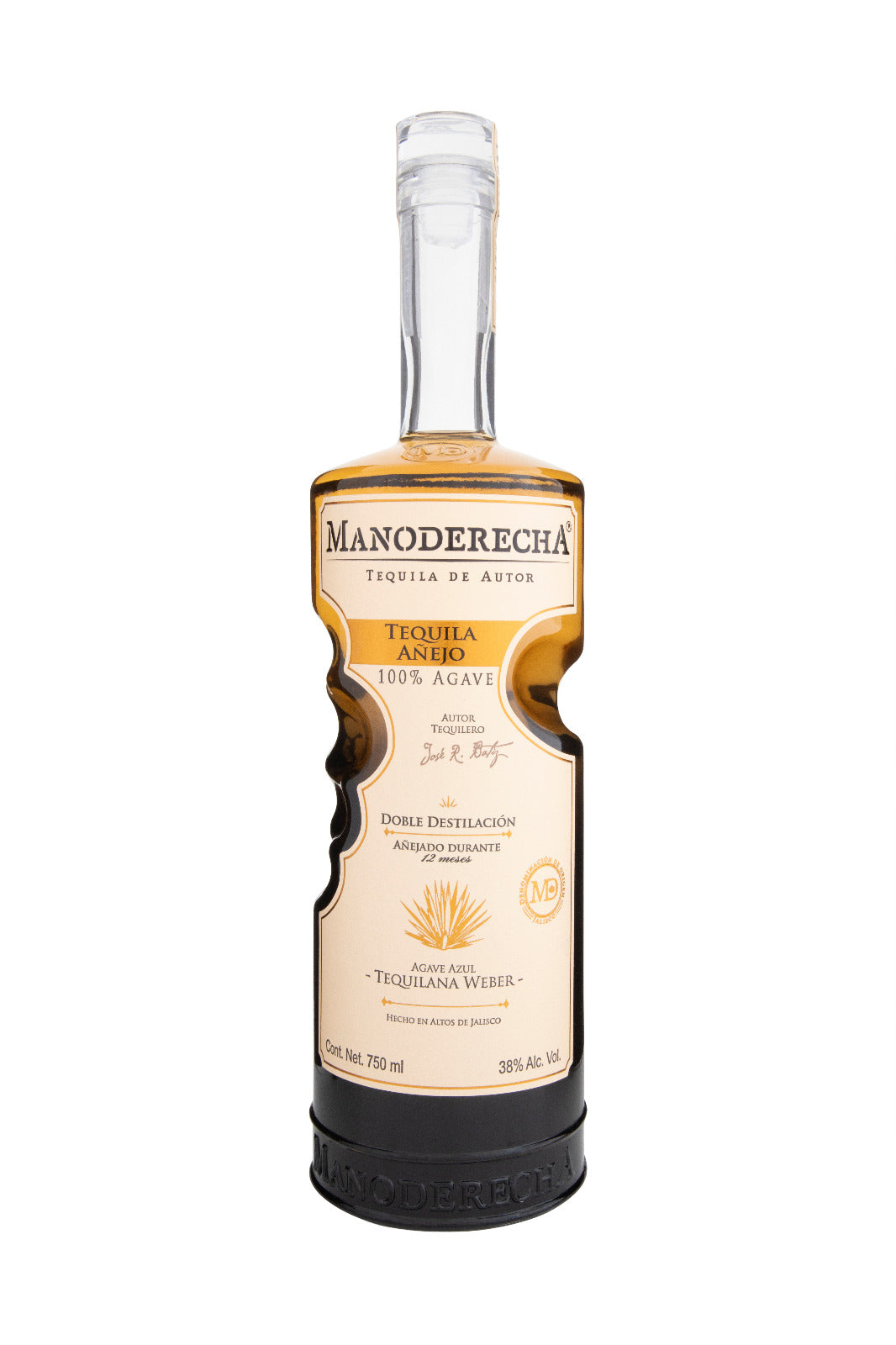 Tequila Manoderecha Doble Destilación Añejo 750 Ml