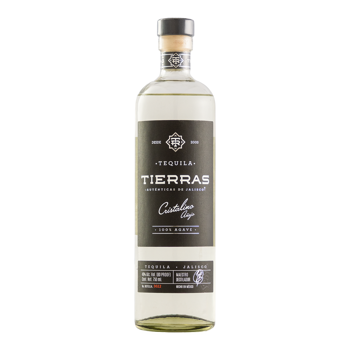 Tequila Tierras Auténticas de Jalisco Añejo Crist 750 Ml