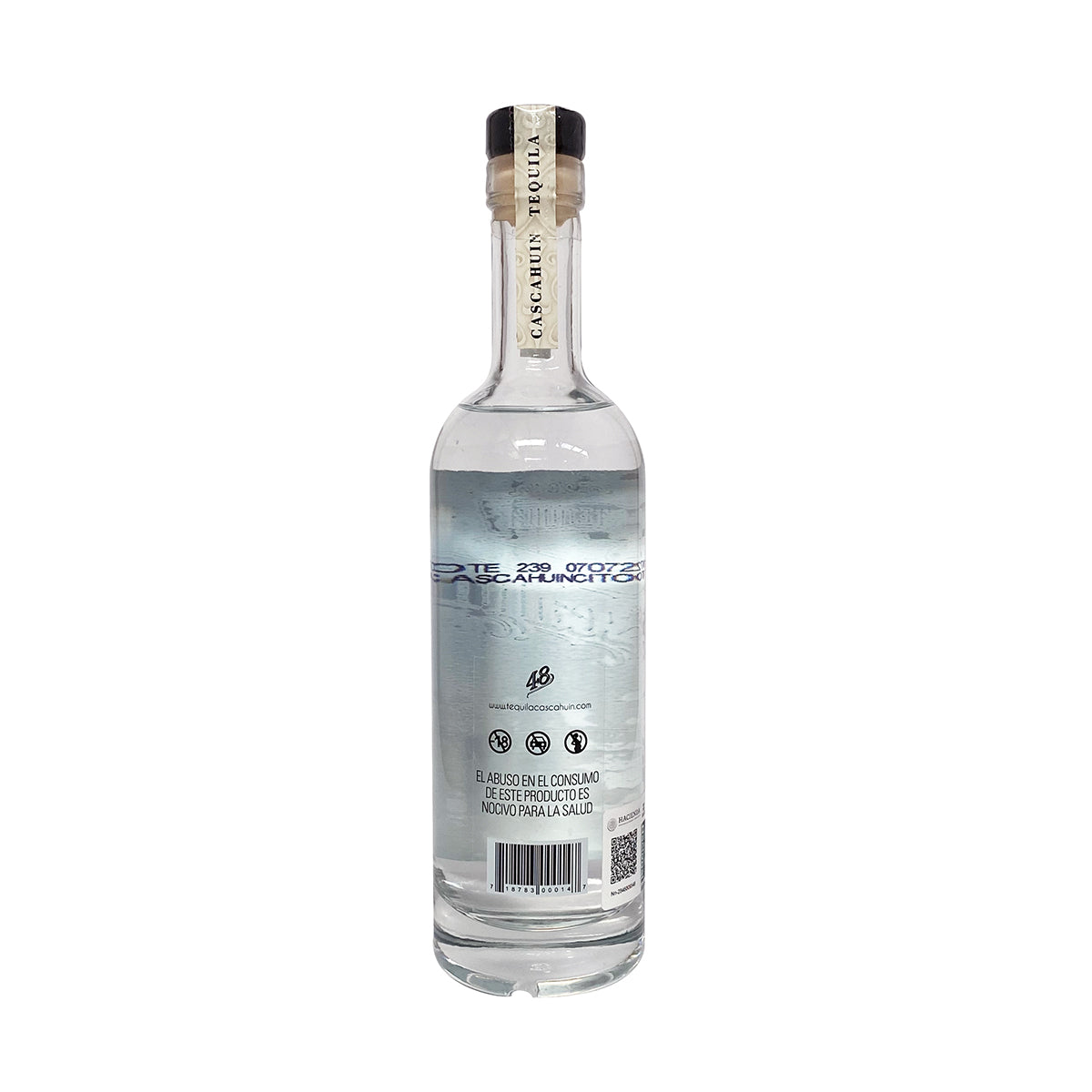 Tequila Artesanal Cascahuín Plata 48 375 Ml
