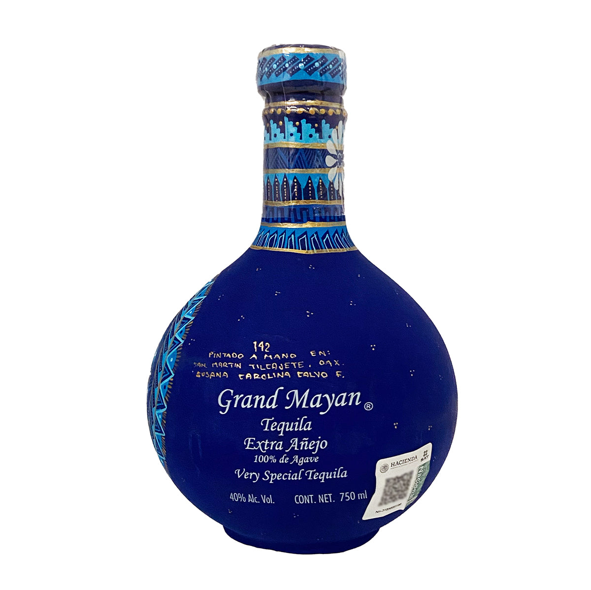Tequila Grand Mayan Extra Añejo Cerámica Azul 750 ml