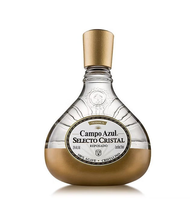 Tequila Campo Azul Cristal Reposado Cristalino 750 Ml