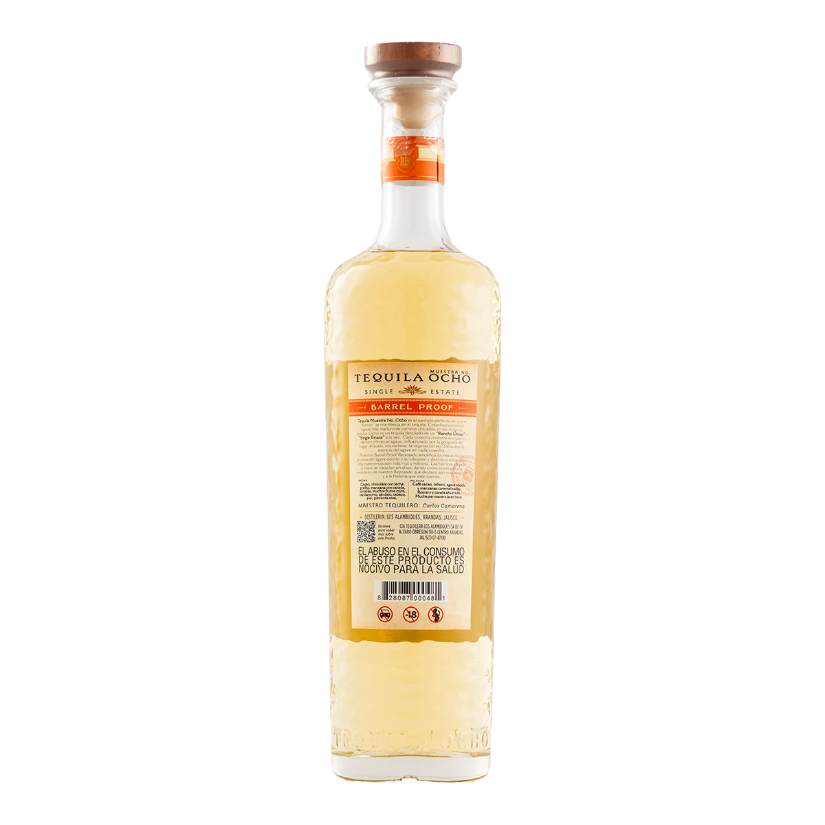 Tequila Ocho Reposado Barrel Proof 750 Ml