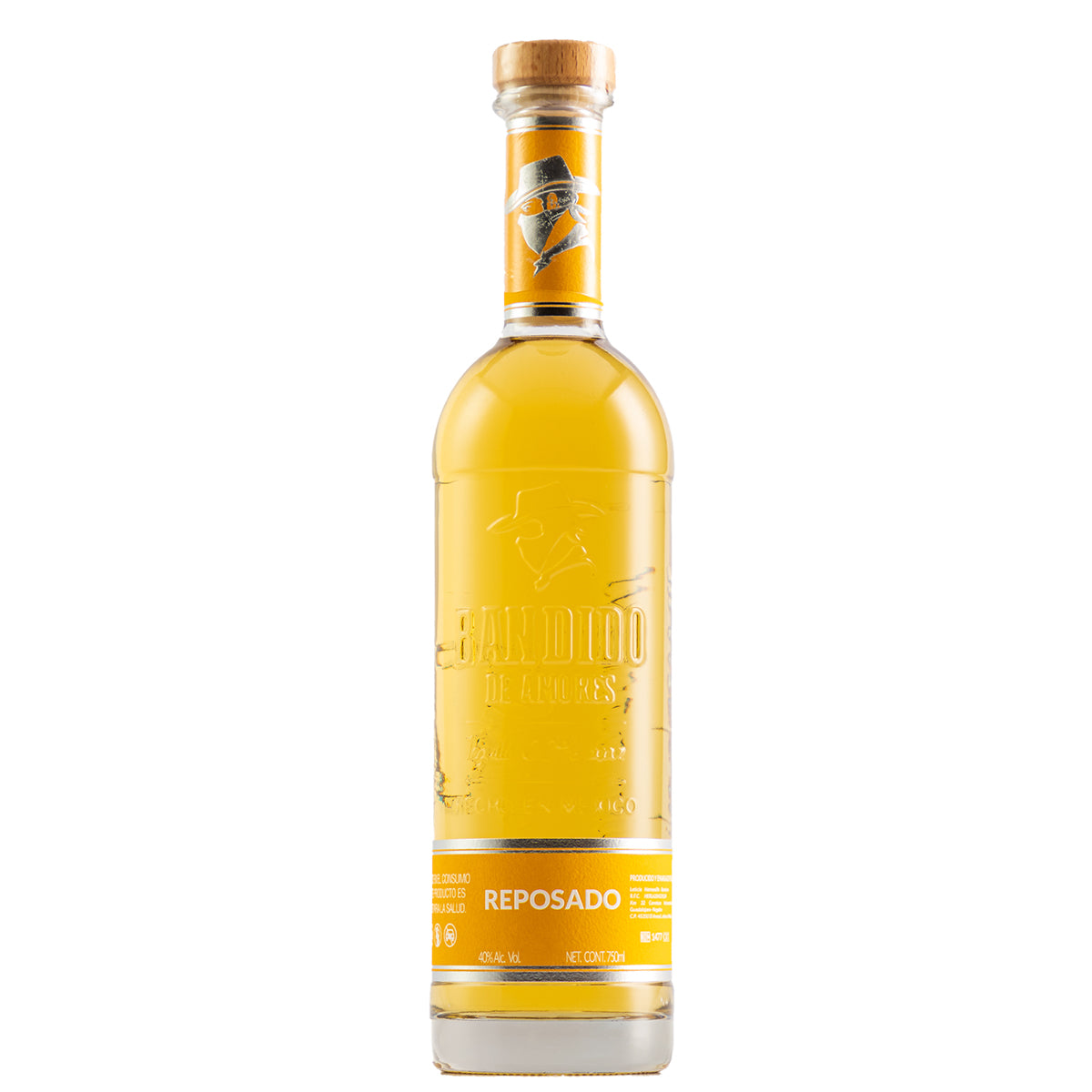 Tequila Bandido De Amores Reposado 100% Agave 750 Ml