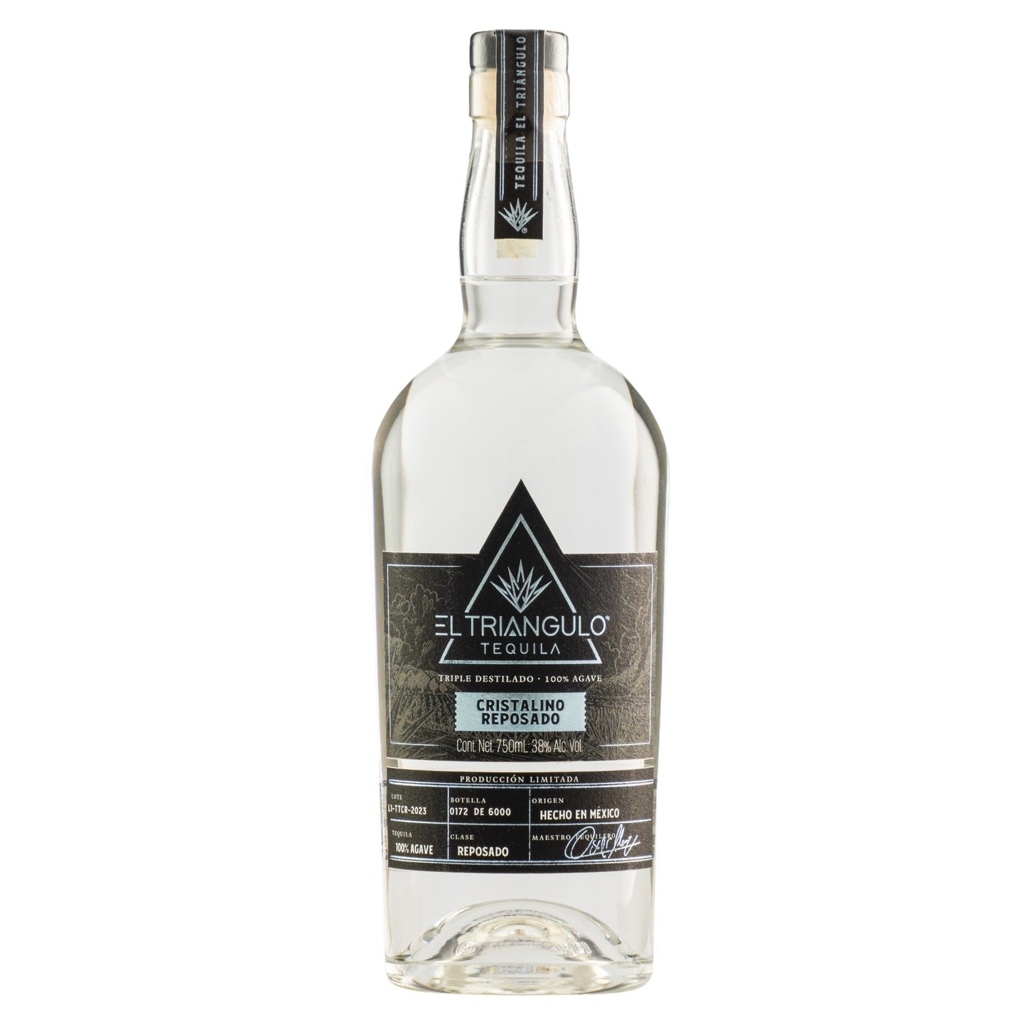 Tequila El Triangulo Cristalino Reposado 750 Ml