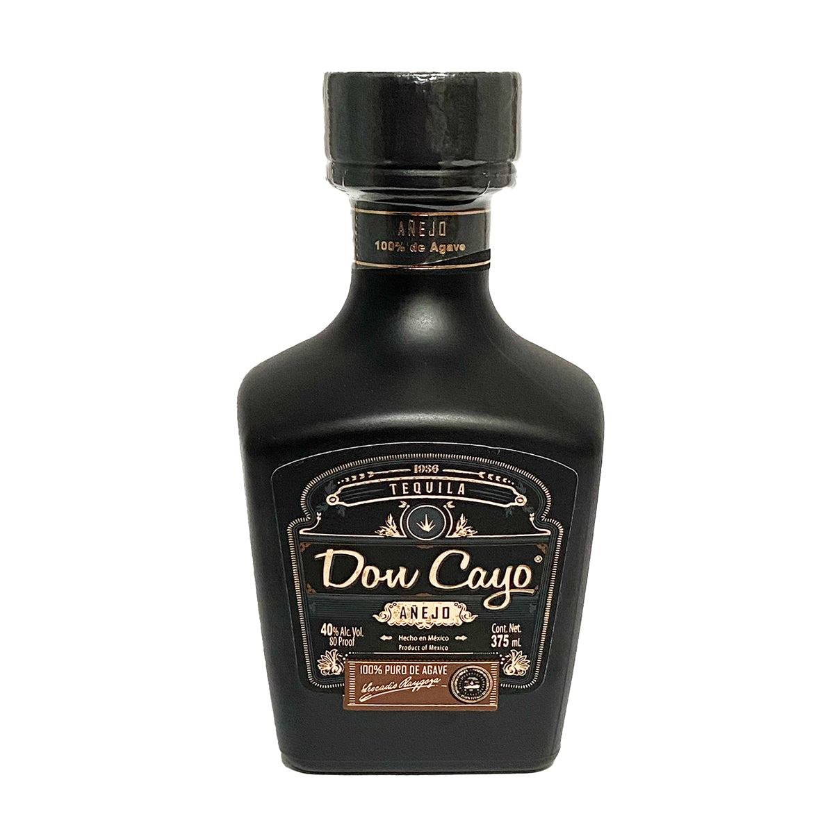 Tequila Don Cayo Añejo Black 375 ml