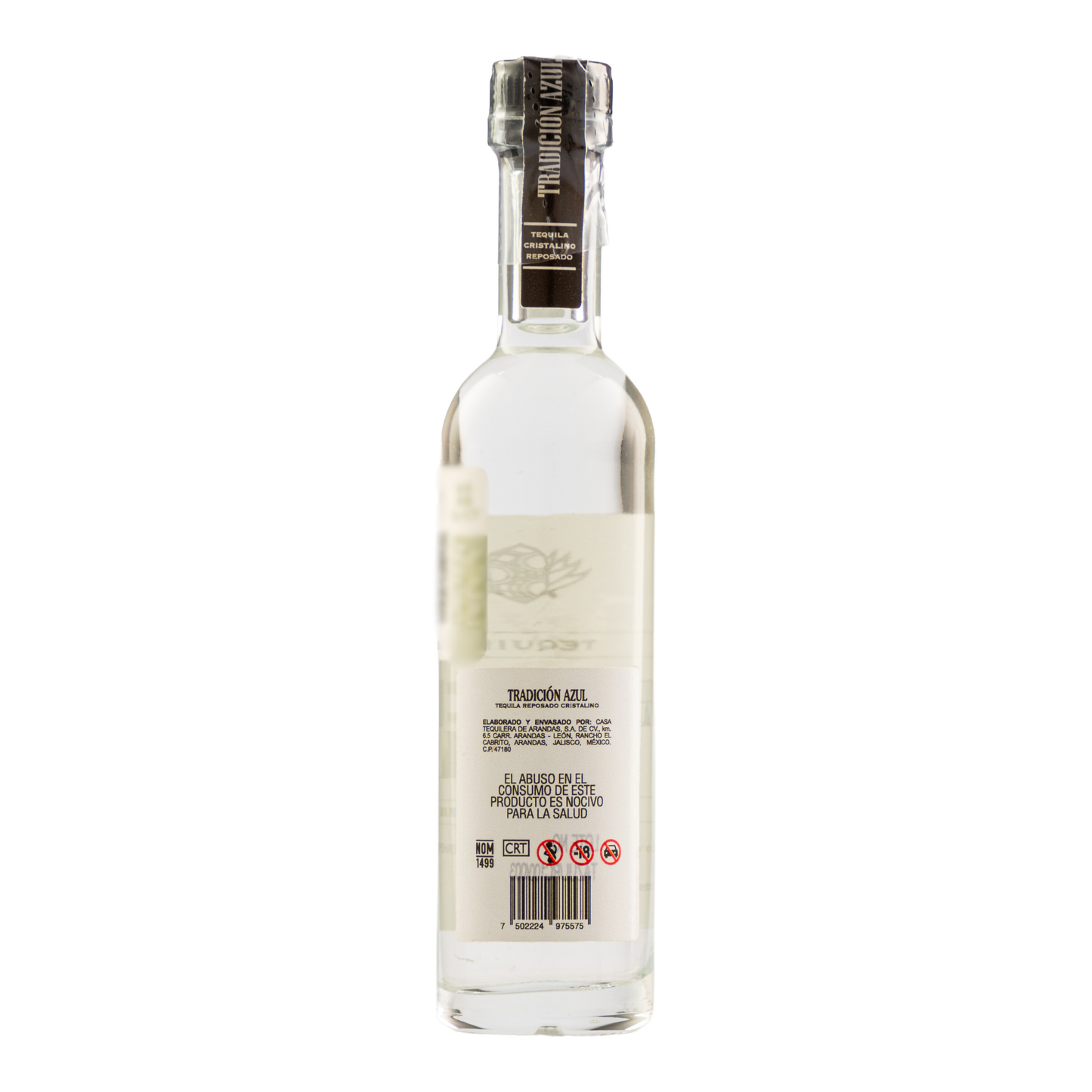 Tequila Tradición Azul Reposado Cristalino 50 Ml