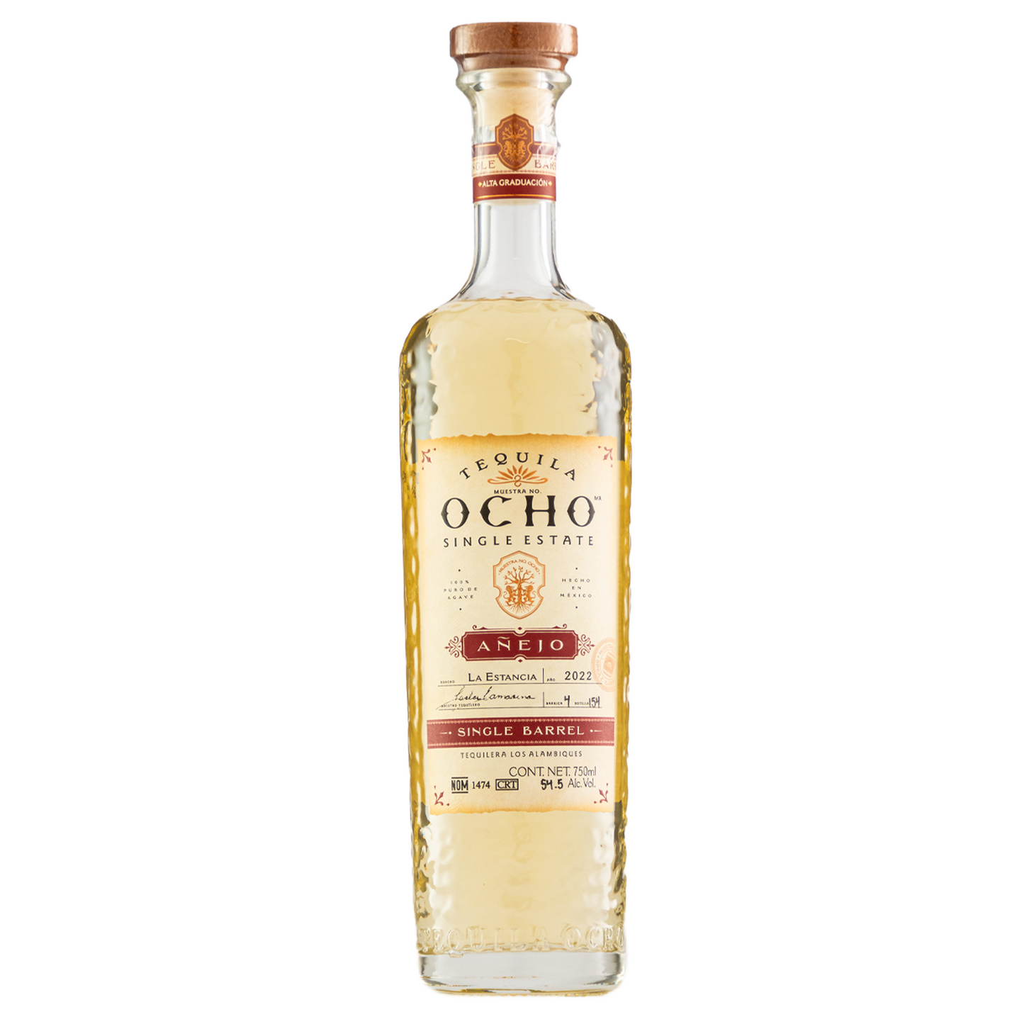 Tequila Ocho Añejo Single Barrel 750ml