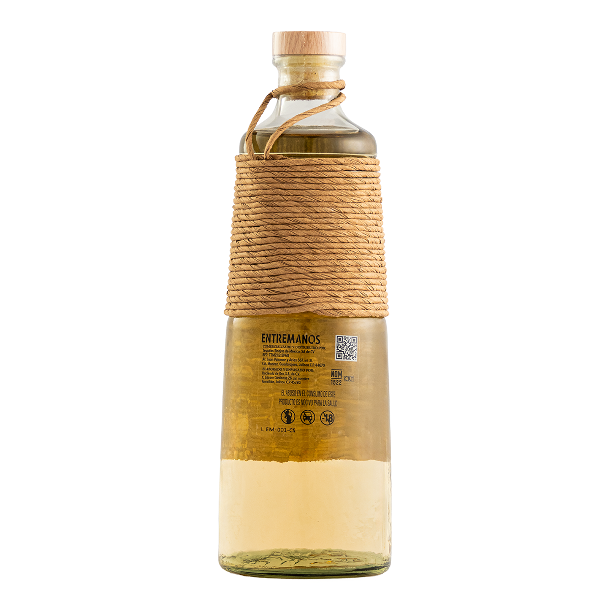 Tequila Entremanos Blanco Artesanal Castaño 700 Ml